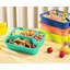 Ensemble de boîtes à bento à 4 compartiments en paille de blé - Contenants de préparation de repas empilables sans BPA pour adultes et enfants