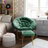 Oversize Portable Faux Fur Folding Saucer Moon Chair with Folding Ottoman-2097722489-2097748749