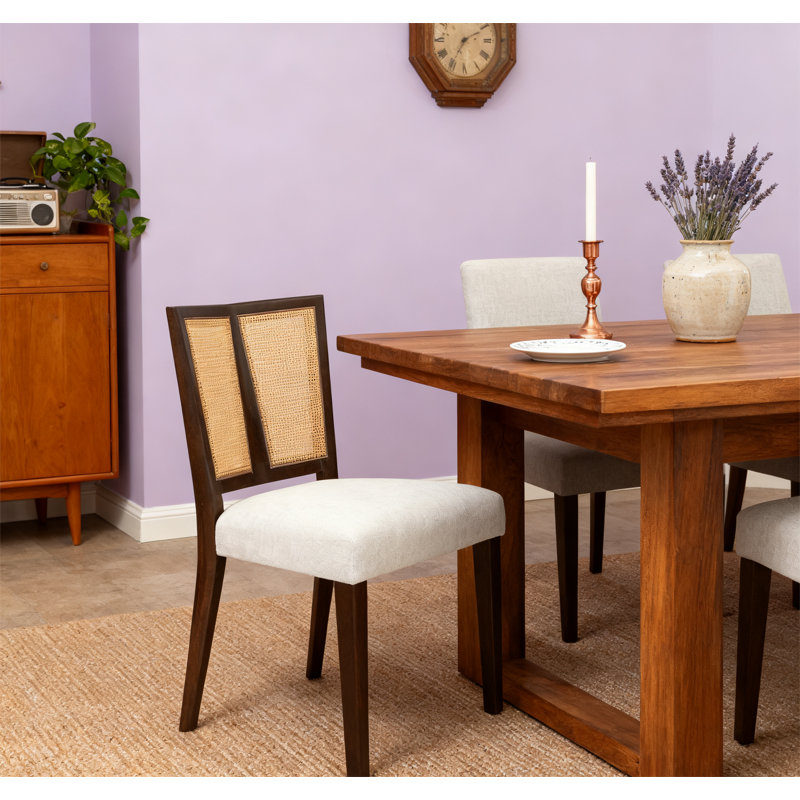 Chaise en rotin sans accoudoirs, Marron foncé