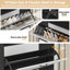 Armoire de rangement pour chaussures 24 paires avec banc à coussins et armoire de rangement rabattable réglable-1339081109