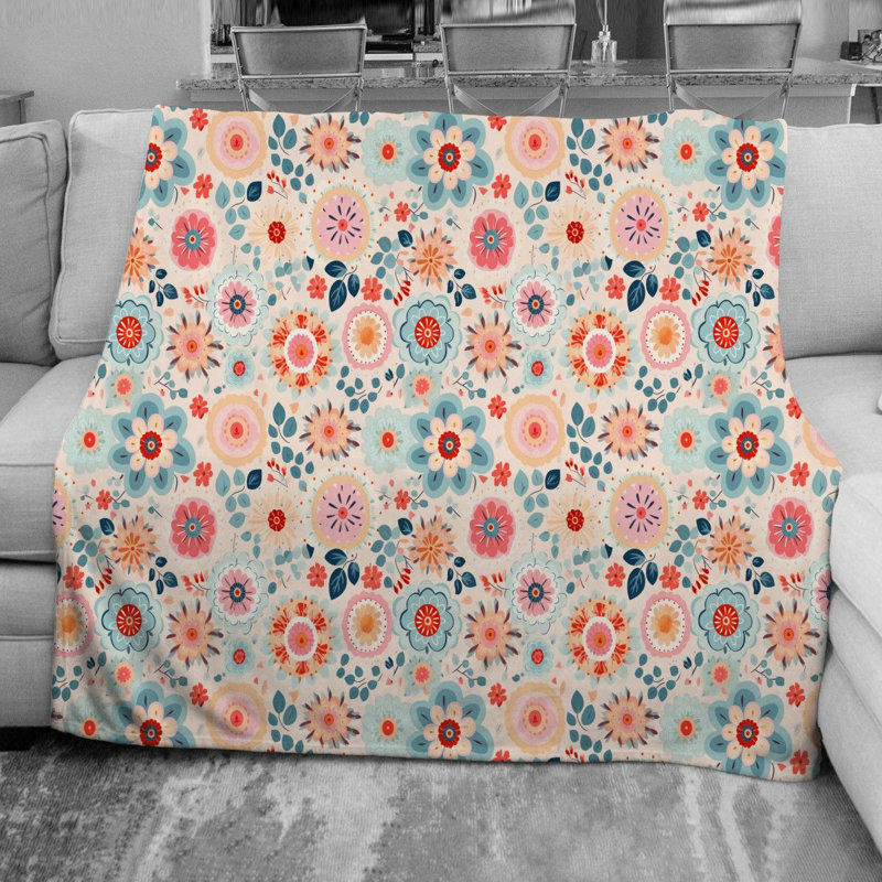 Jeté Cheerful Bloom Hippie, Simple
