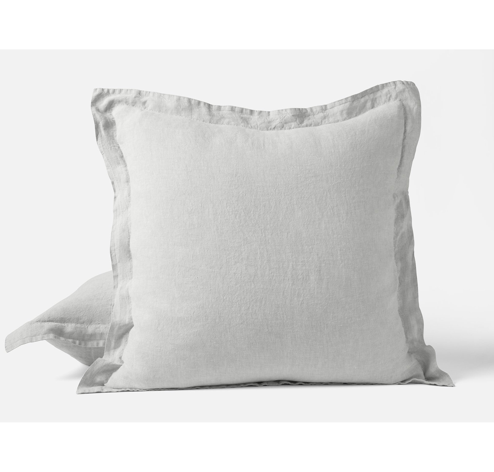 Coyuchi Organic Relaxed Linen Sham, Standard, Fog