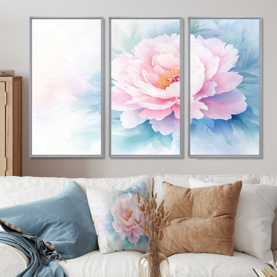 Adamantia - ensemble d'art mural pivoines