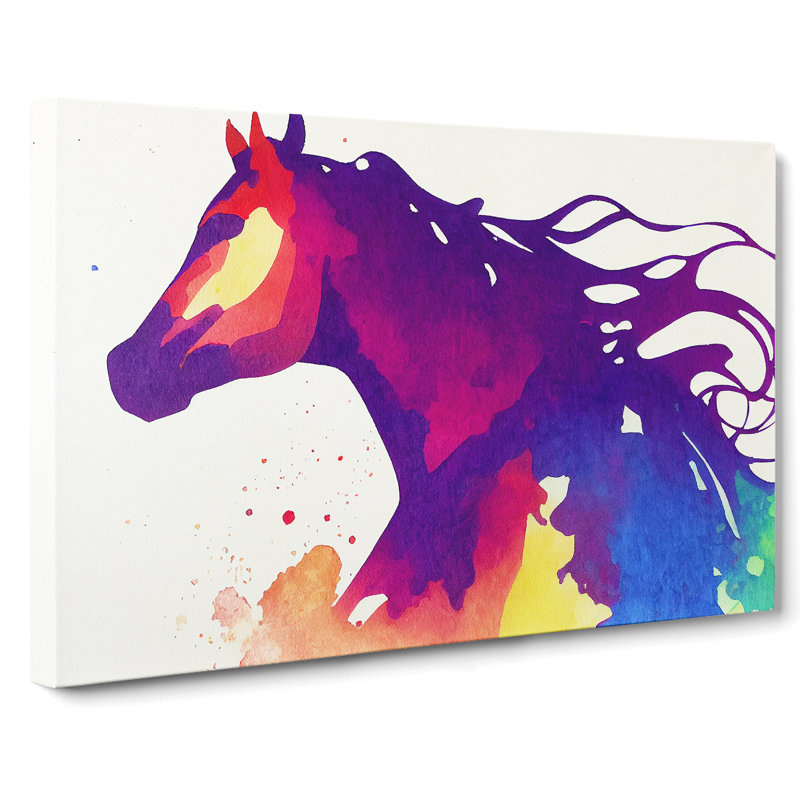 Vibrant Horse Vol.1 Abstract - Wrapped Canvas, 40cm H x 60cm W x 3cm D
