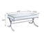 Table basse, miroir et chrome