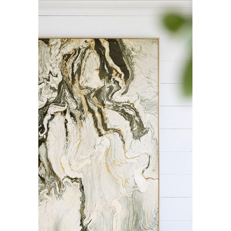 «Marbled», ensemble de 2 reproductions d'art sur toile encadrées