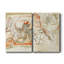 Corail et albâtre I - Ensemble de 2 reproductions d'art sur toiles-216465440-216465447
