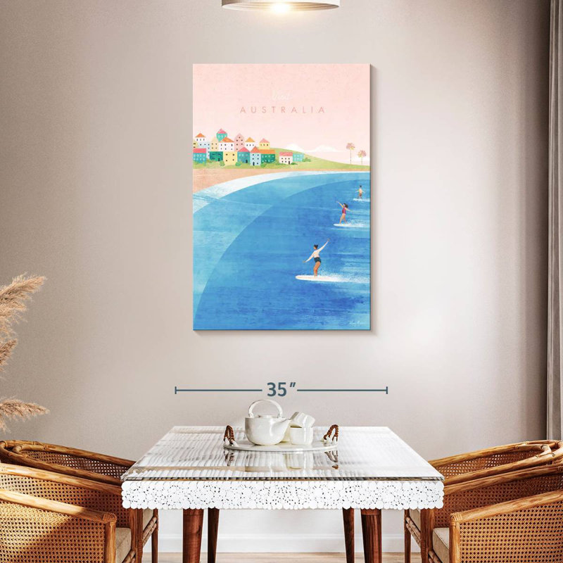 Affiche de voyage rétro Aime, Australie, H 45 po x l 30 po