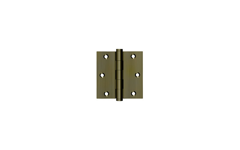 Butt Bearing Hinge, Antique Brass
