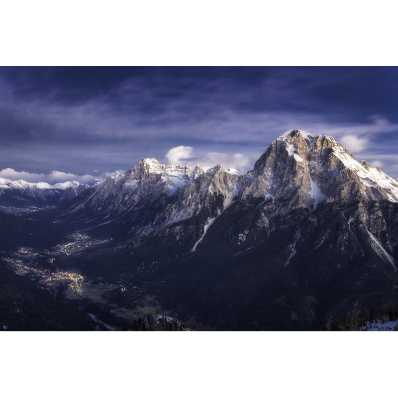 Cadore Valley During The Sunrise In Winter by Enrico Lapponi - Wrapped Canvas Print, 30.48cm H x 45.72cm W