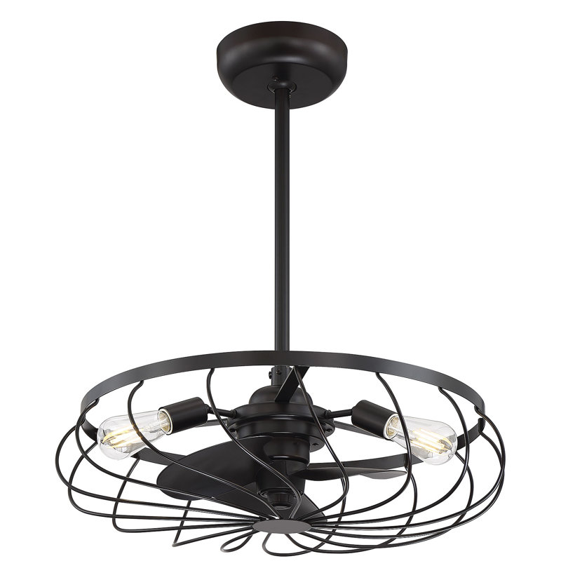 Anjolina 24" 3-Light Fandelier in Oil Rubbed Bronze with Remote Control