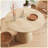 Modern Wooden circular dining table-1033680881