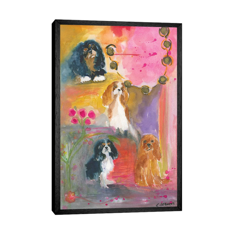 Always In The Middle by Connie Collum - Painting on Canvas, 66.04cm H x 45.72cm W x 3.81cm D, Black Framed