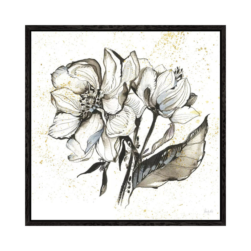 Elegance III by Kristy Rice - 1 Piece Wall Art on Canvas, 66.04cm H x 66.04cm W x 3.81cm D, Black Framed
