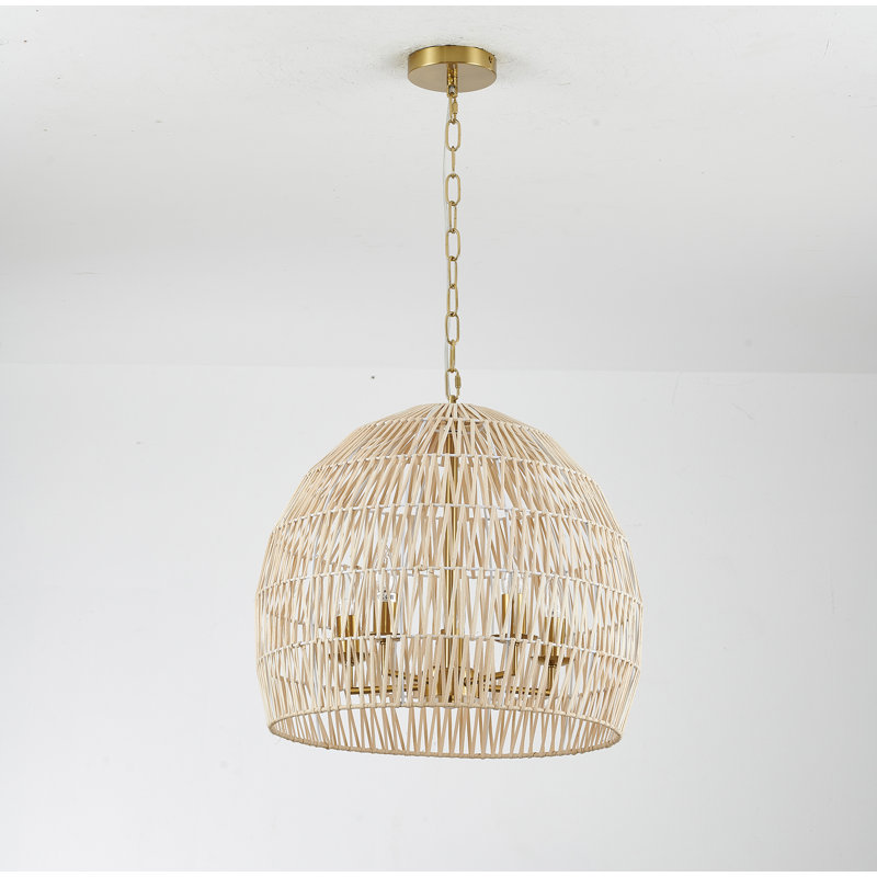 Ambresha 5 - Light Gold Dome Basket Pendant