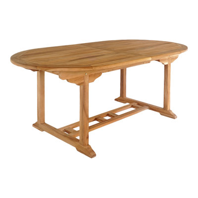 Huang Teak Solid Wood Extendable Outdoor Dining Table - 90 cm W 90 cm D