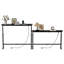 Console étroite 2 pièces avec station de charge, table d'entrée à hauteur réglable pour petits espaces-1622985813