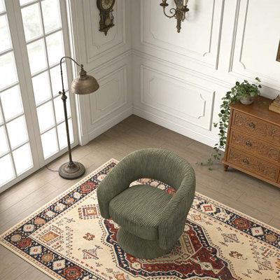 Fauteuil demi-tonneau, fauteuil d'appoint pivotant
