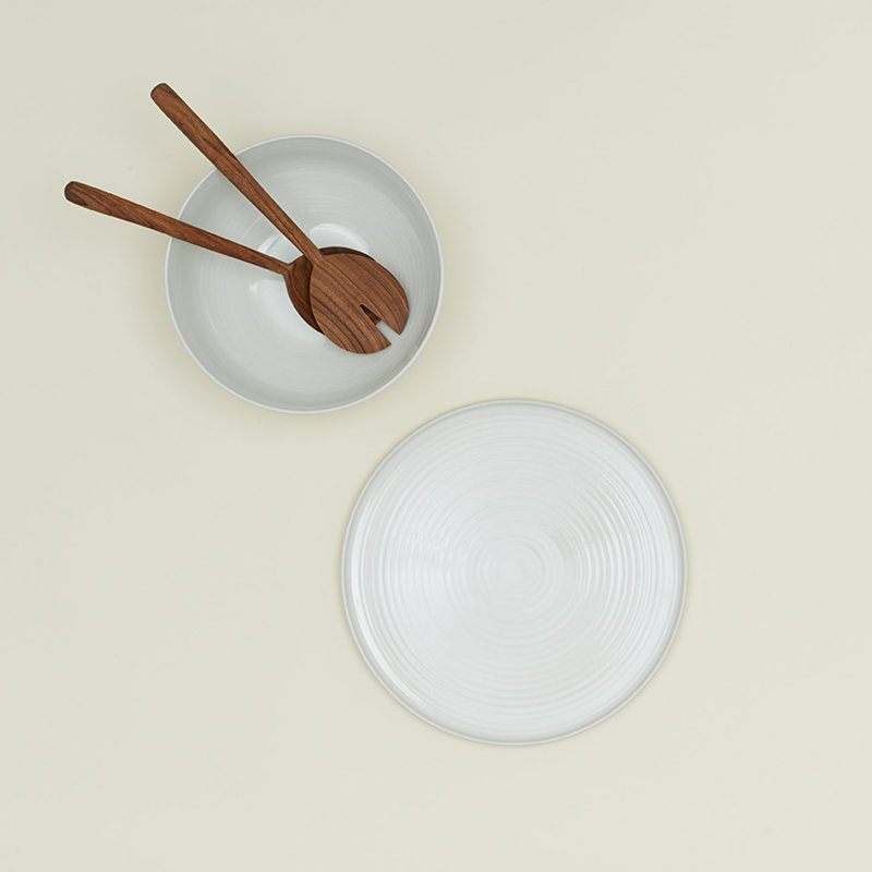 Stoneware Platter, Bone