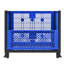 Contenant en vrac de polypropylène bleu haute densité, capacité de 600 lb, parois en maille à 4 voies et côté ferme