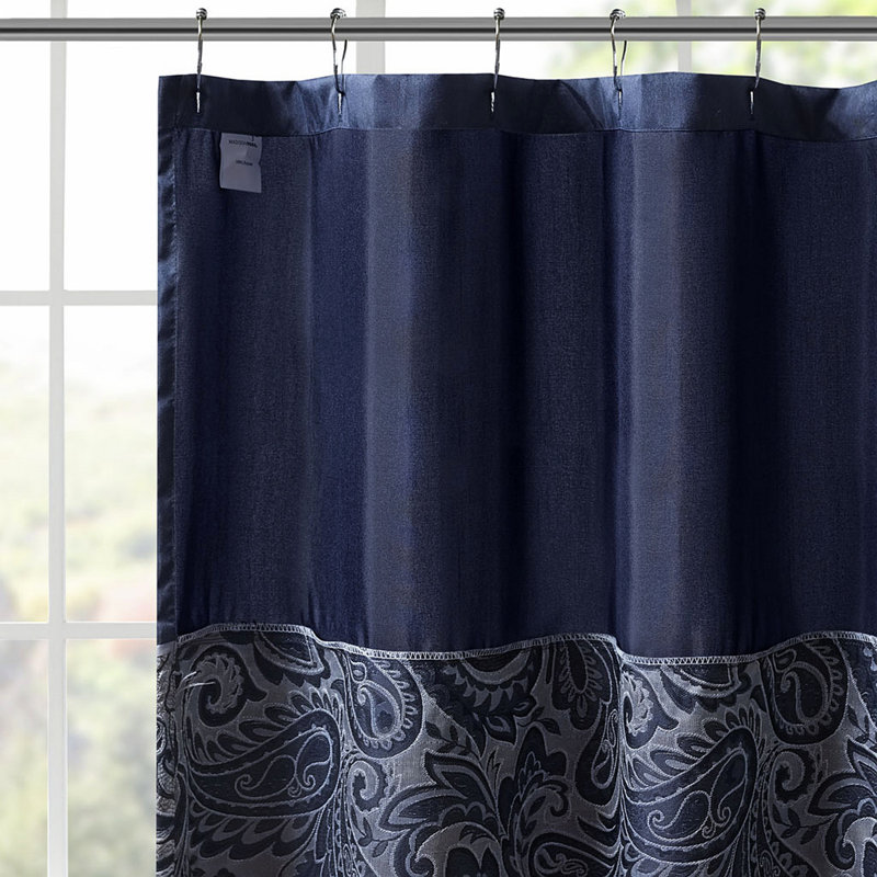 Rideau de douche Jacquard, Marine