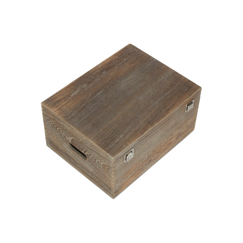 Wooden Storage Box, 18.5cm H x 40cm W x 31cm D