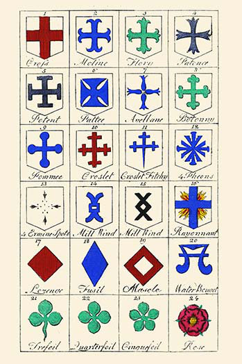 "croix héraldique" par hugh clark, impression, H 42 po x l 28 po x P 1,5 po