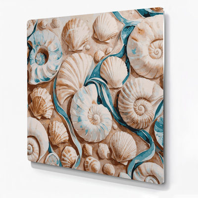 Art mural en métal Coastal Shell