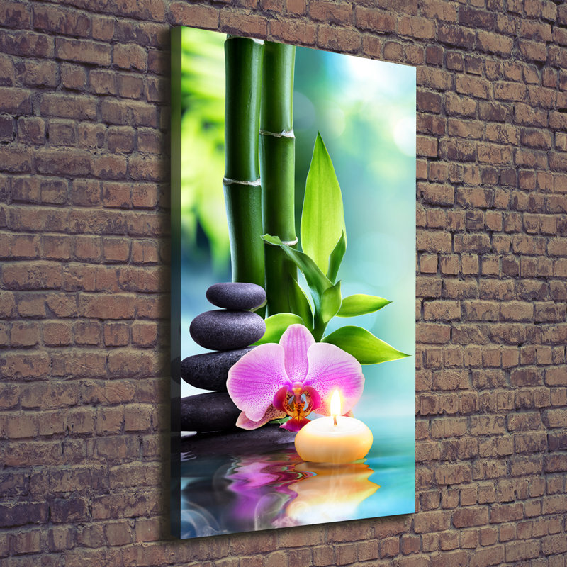 Orchid And Bamboo - Wrapped Canvas Print