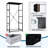 4 Drawer Dresser for Bedroom, Narrow Chest of Drawers, Wooden Top and Study Iron Frame 18"x37.5"-(WxH)