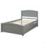Lit plateforme simple avec deux tiroirs-124917562