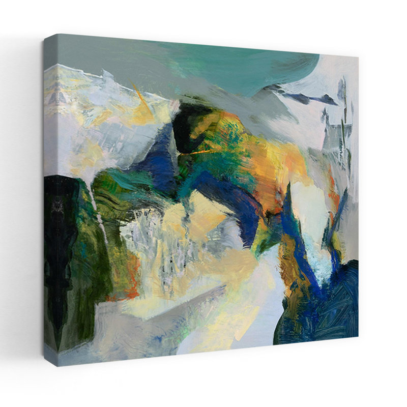 Iceberg, art contemporain abstrait, H 18 po x l 18 po