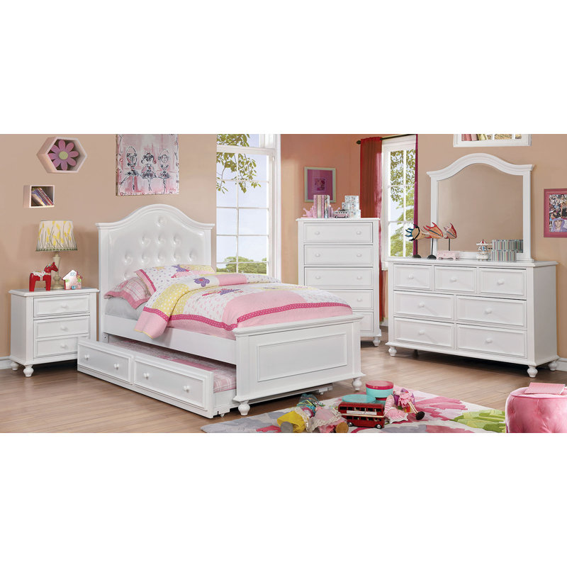 Saltsman Kids with Trundle, Twin, White
