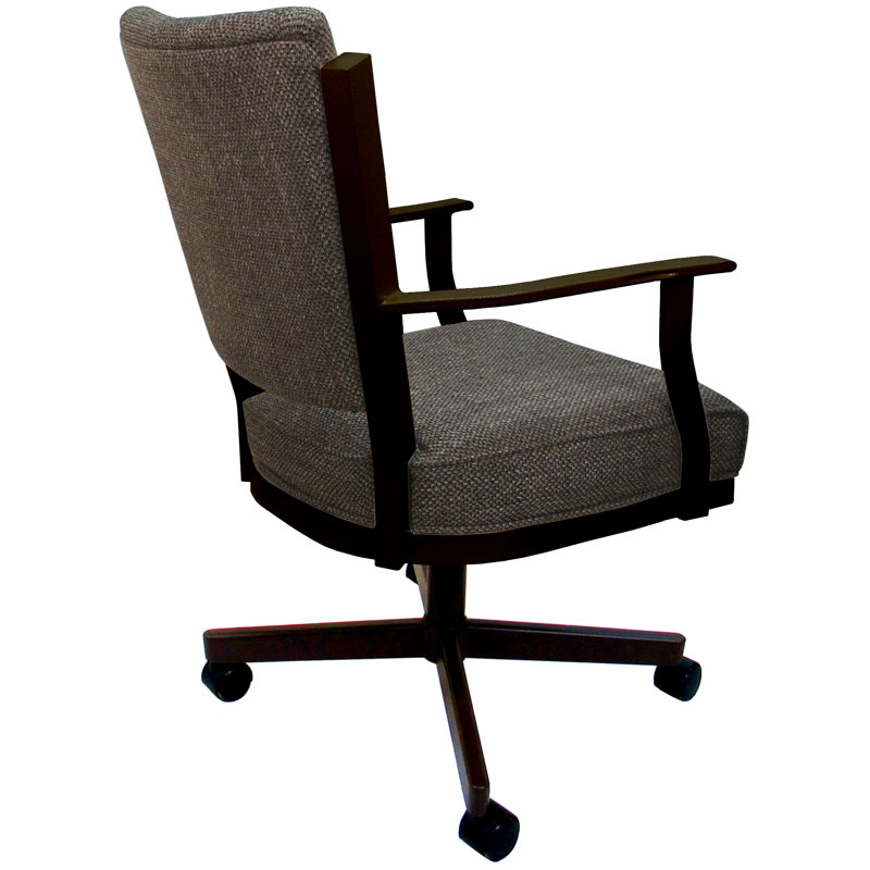 Chaise pivotante avec accoudoirs Damarkus, Brun