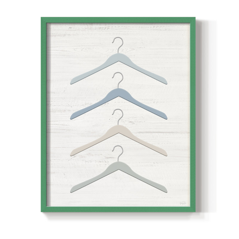 Laundry Langes, reproduction encadrée - bois massif, H 11 po x l 9 po, Vert