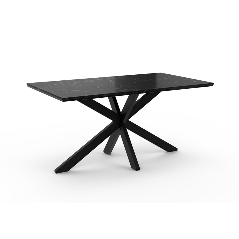 Rectangular 160Cm L x 90Cm W Dining Table, Black
