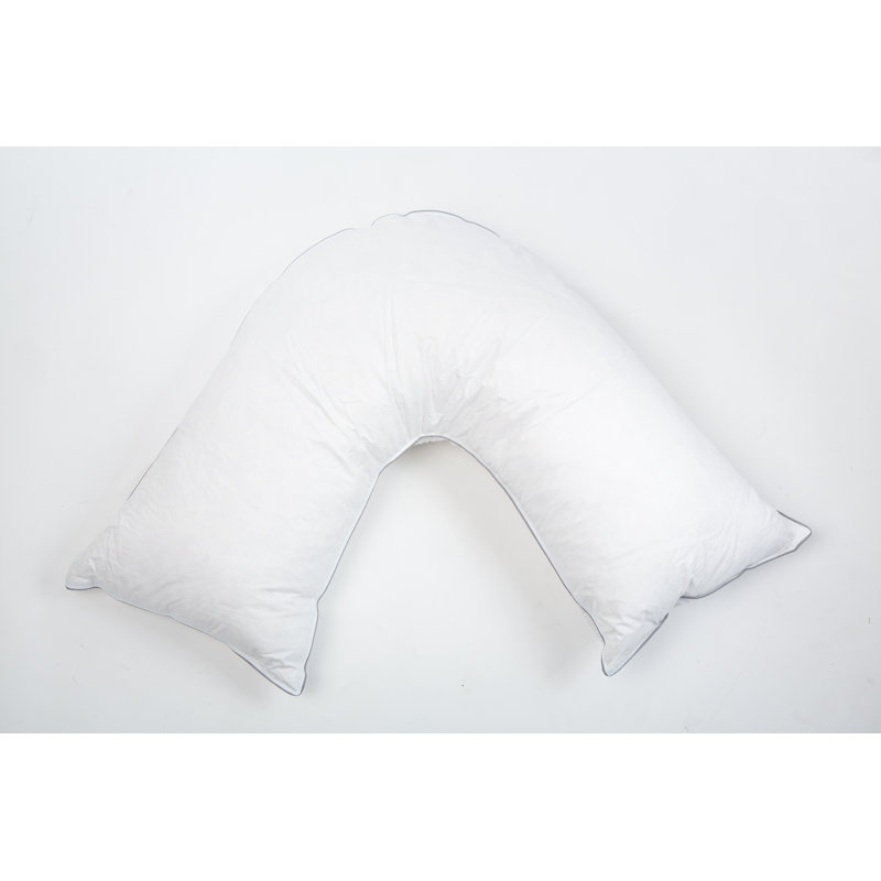 V Shaped Duck Feather and Down Pillow