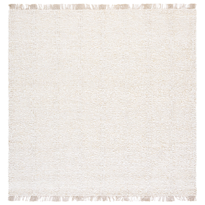 Manhattan Hand Woven Wool;Cotton Solid Color Rug, Square 6'