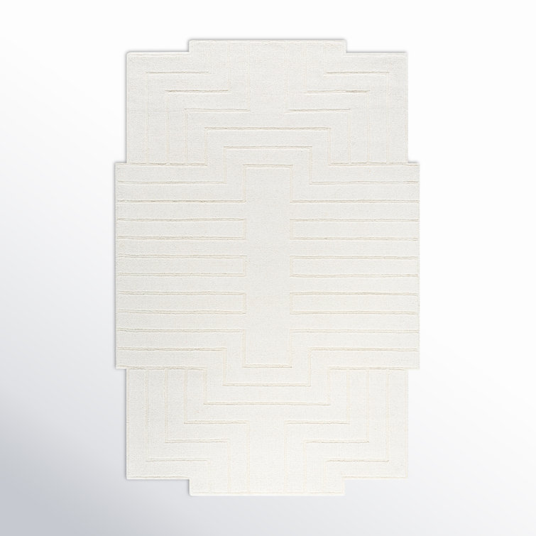 Loretto Hand Loomed Wool White Rug