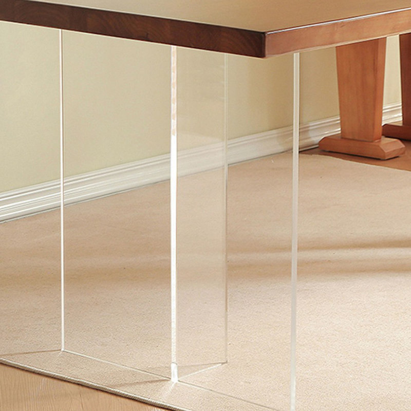 Table de salle à manger moderne en bois massif brun demi-cercle, H 29,53 po x L 55,12 po x l 27,56 po