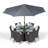 Karcher 6 Seater Dining Set with Cushions and Parasol