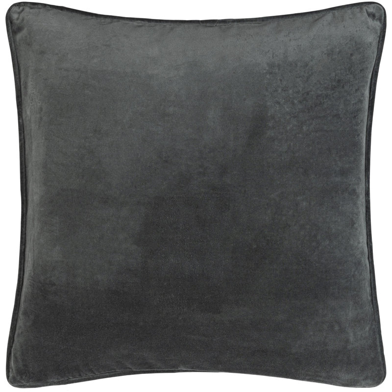 Coussin décoratif en coton Camaxtli, Gris foncé, 18 po x 18 po, Housse de coussin seulement - sans coussin