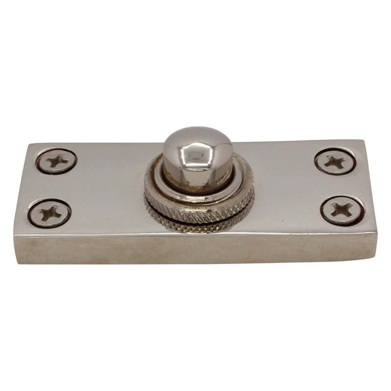 Bouton de porte en laiton, Nickel poli