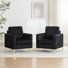 Velvet Accent Chair With Gold Metal Legs (set Of 2)