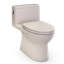 TOTO Redington One-Piece Elongated 1.28 GPF WASHLET+ and Auto Flush Ready Universal Height Toilet with CEFIONTECT and SS124 SoftClose Seat, Bone - MS672124CEFG#03-1306761238-1306761240