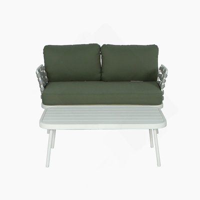 Causeuse et table en acier