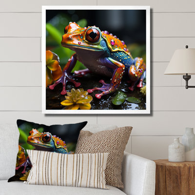 «Multicolor Frog Portait Glass», reproduction sur toile