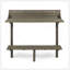 Table de bar d'extérieur en bois d'acacia, finition grise