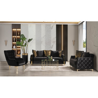 Keivin 3 - Piece Living Room Set by Rosdorf Park