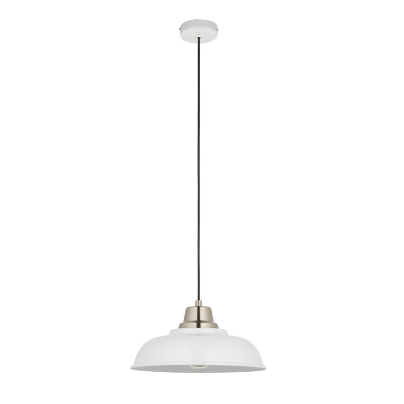 Conn 1 - Light Gold Dome Pendant, White